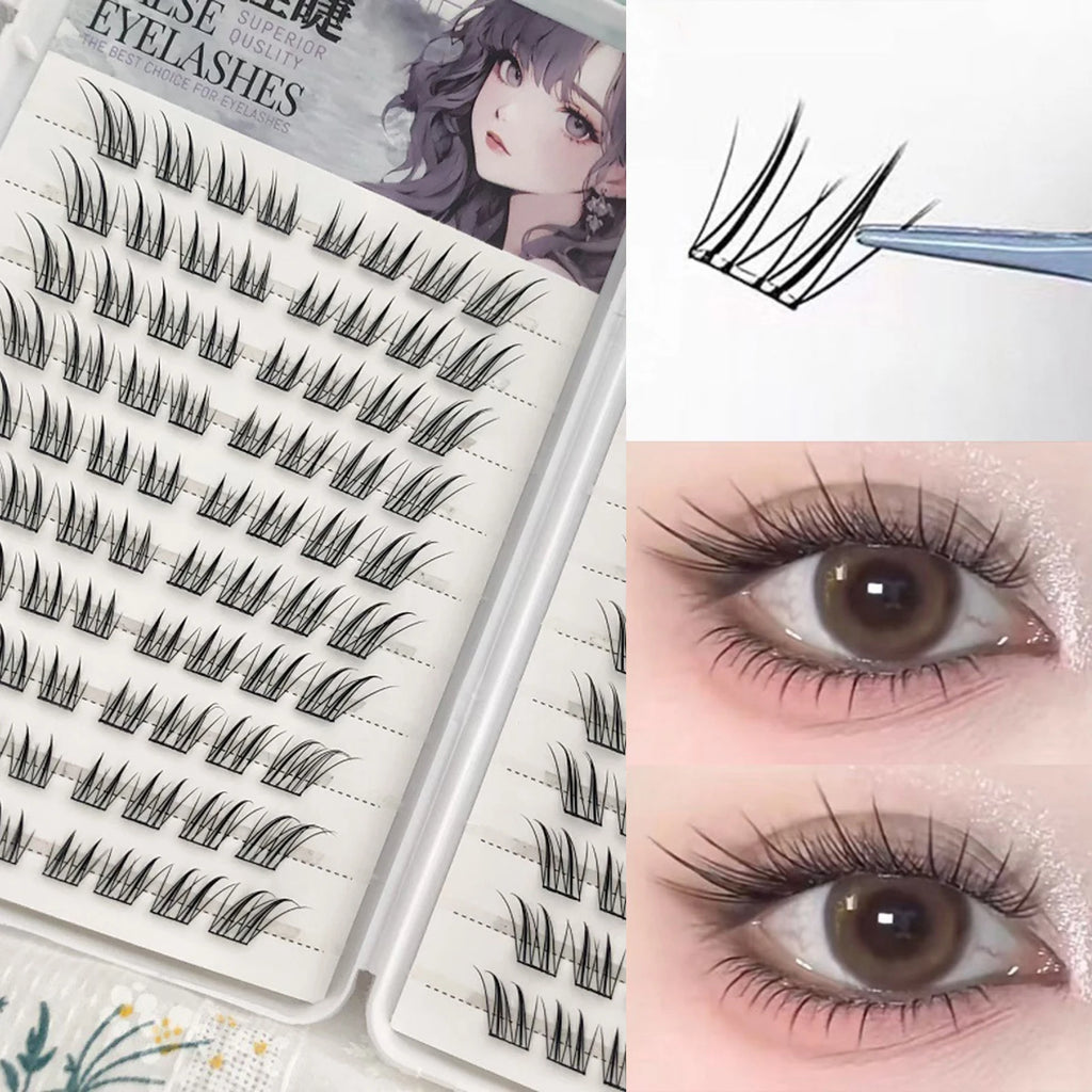 The Master Collection: 6/10/20 Row Silk Fiber Lashes – Easy-Apply Glue-Free Extensions