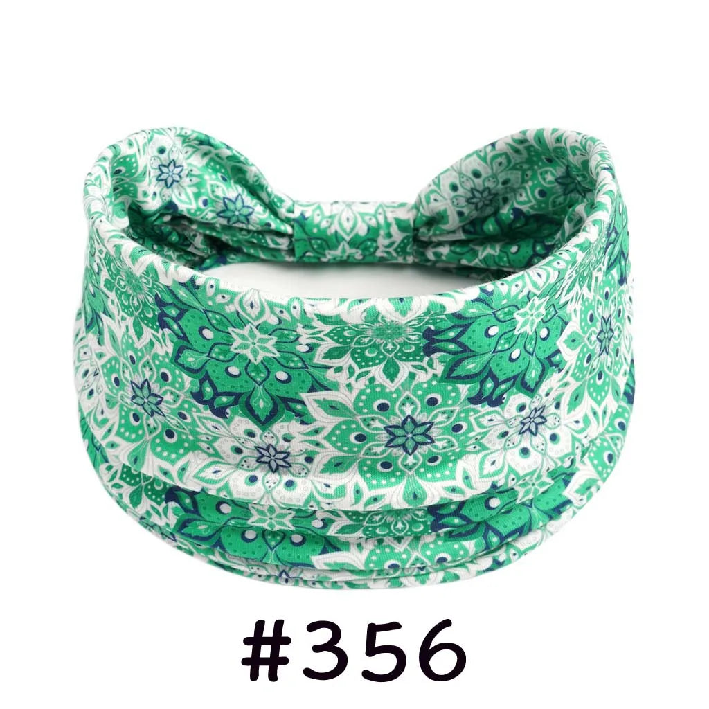 Bohemian Knotted Headbands for Women – Soft Cotton-Blend No-Slip Elastic Hair Accessories