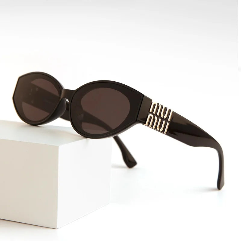 Glamour Fashion Oversized Oval Designer-Inspired Statement Sunglasses