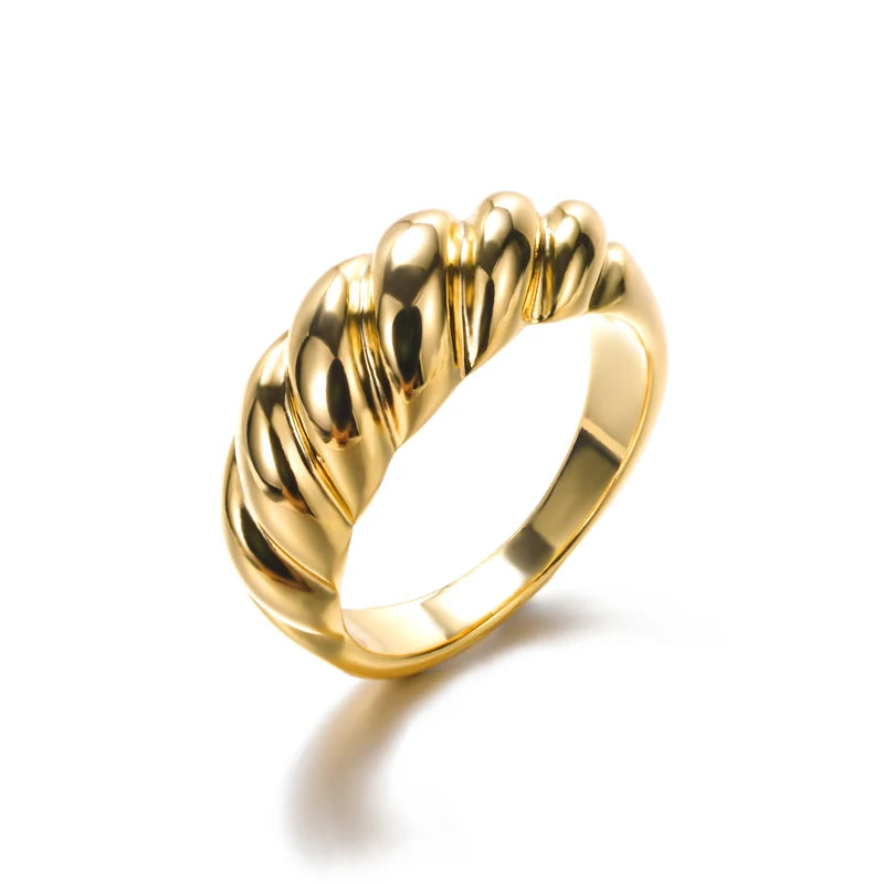 Adjustable Luxe Geometric 316L Gold Rings – The Ultimate All-Day Statement 48 Pieces