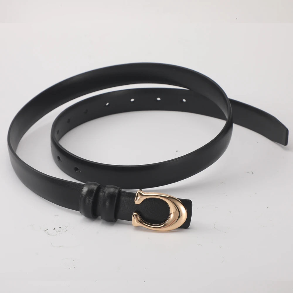 High-quality Fashionable Belt C-shaped Buckle  Double-sided Gift For lady's Using Belt