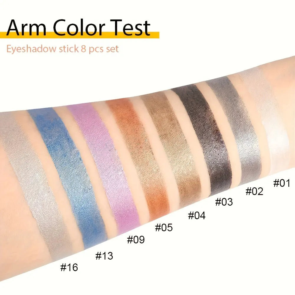 Ultimate Pearlescent Glitter Eyeliner Set – 16 Waterproof, Vibrant Colors