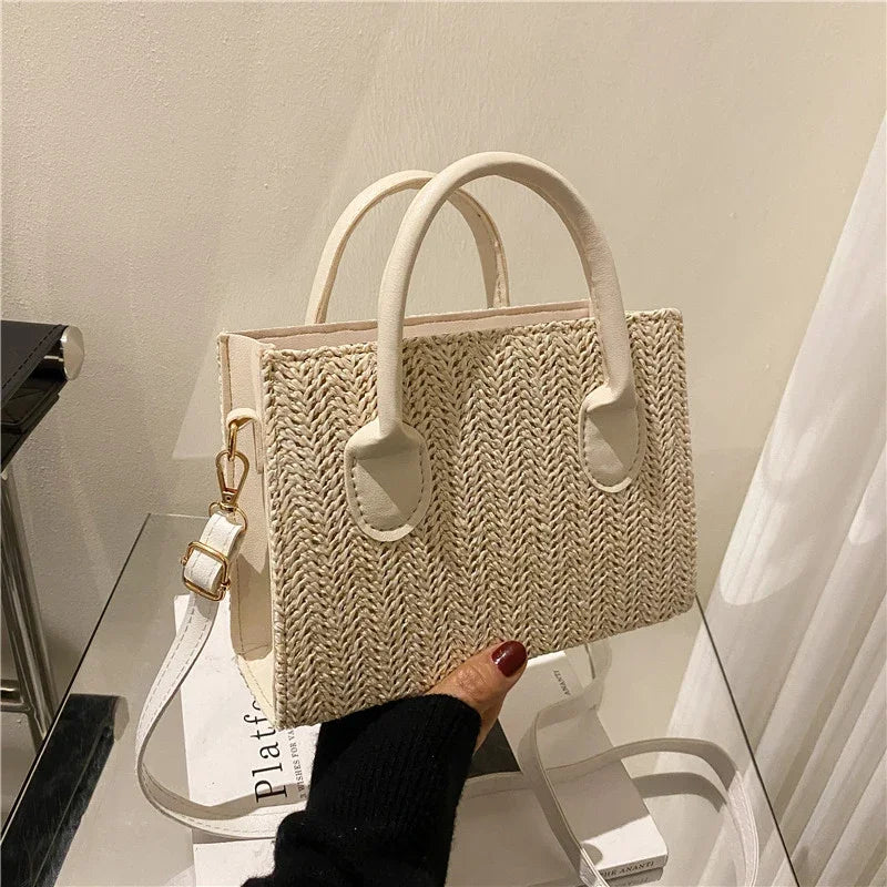 Japanese-Style Floral Woven Crossbody: The Perfect Fresh Summer Handbag