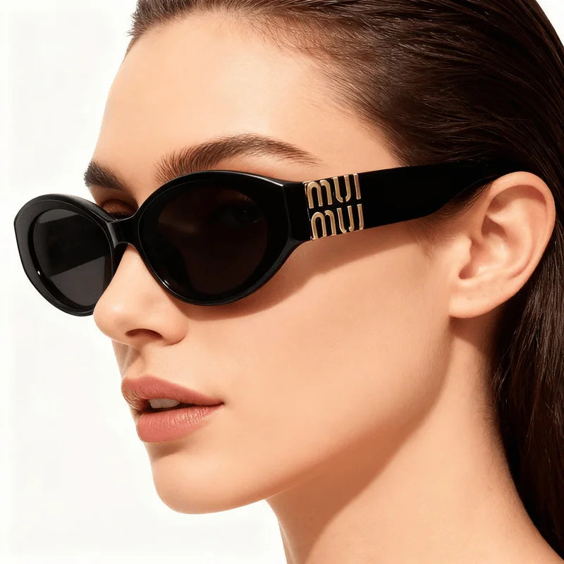 Glamour Fashion Oversized Oval Designer-Inspired Statement Sunglasses