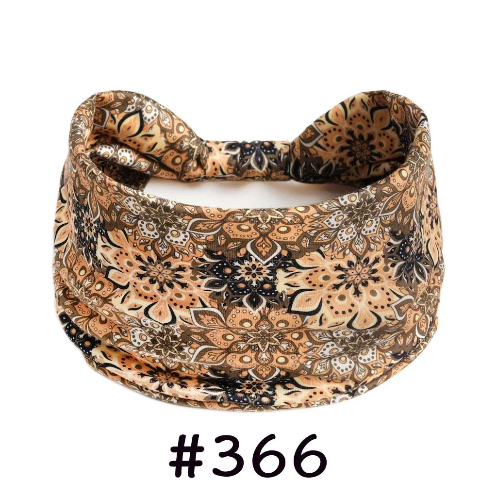 Bohemian Knotted Headbands for Women – Soft Cotton-Blend No-Slip Elastic Hair Accessories