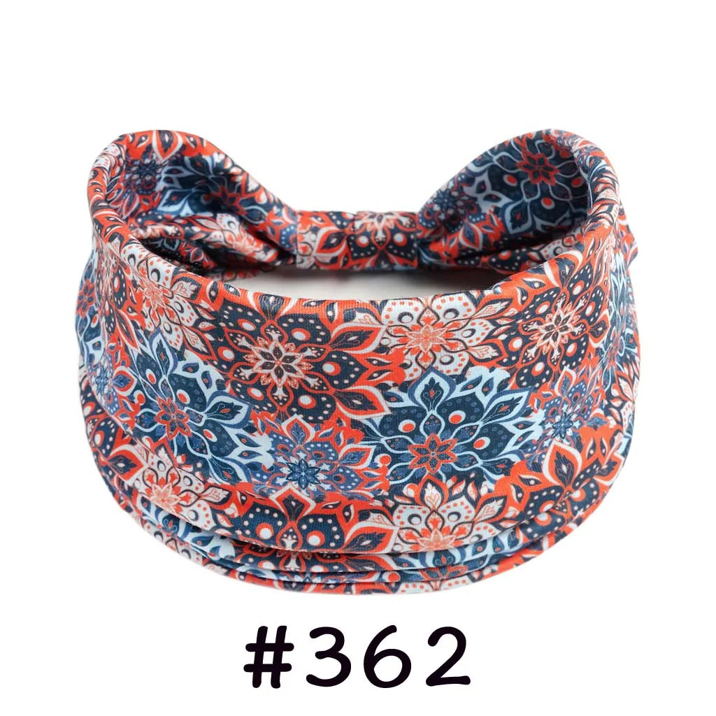 Bohemian Knotted Headbands for Women – Soft Cotton-Blend No-Slip Elastic Hair Accessories
