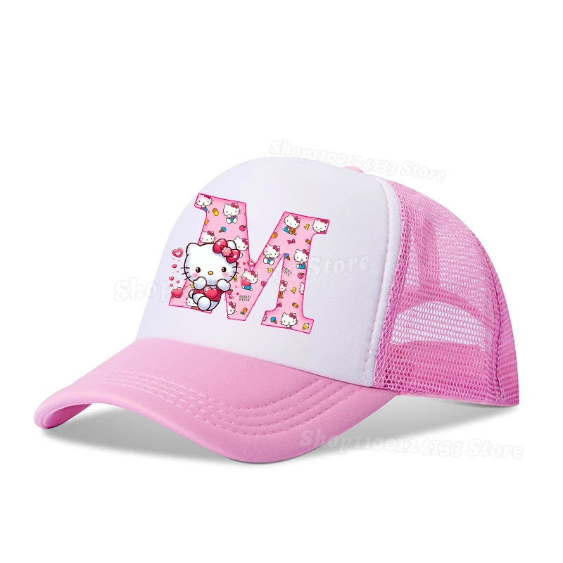 Cute Kitty Girl Baseball Cap – Trendy Sanrio Inspired Anime Print Hat