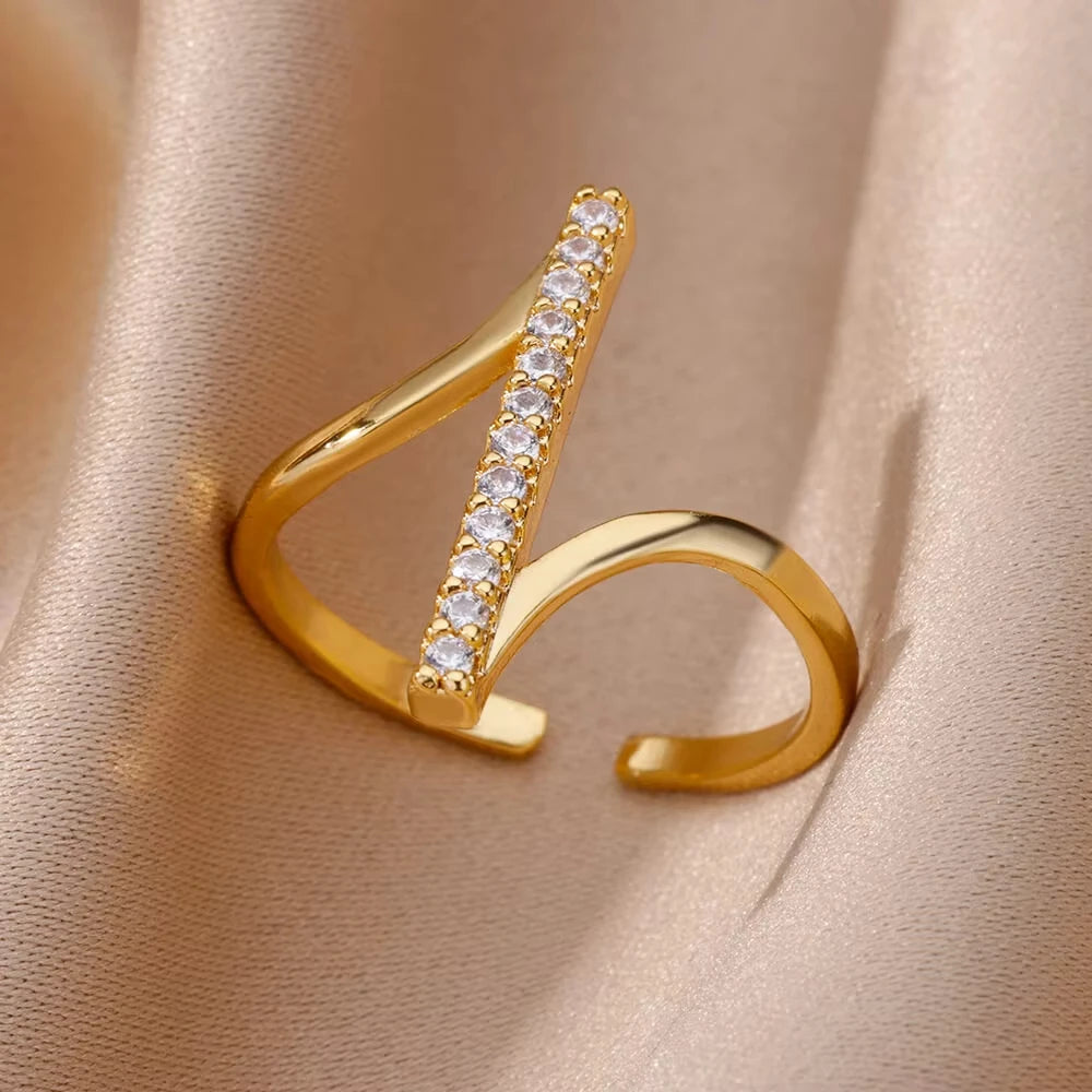 Adjustable Trendy Celestial Protection Geometric Ring Collection