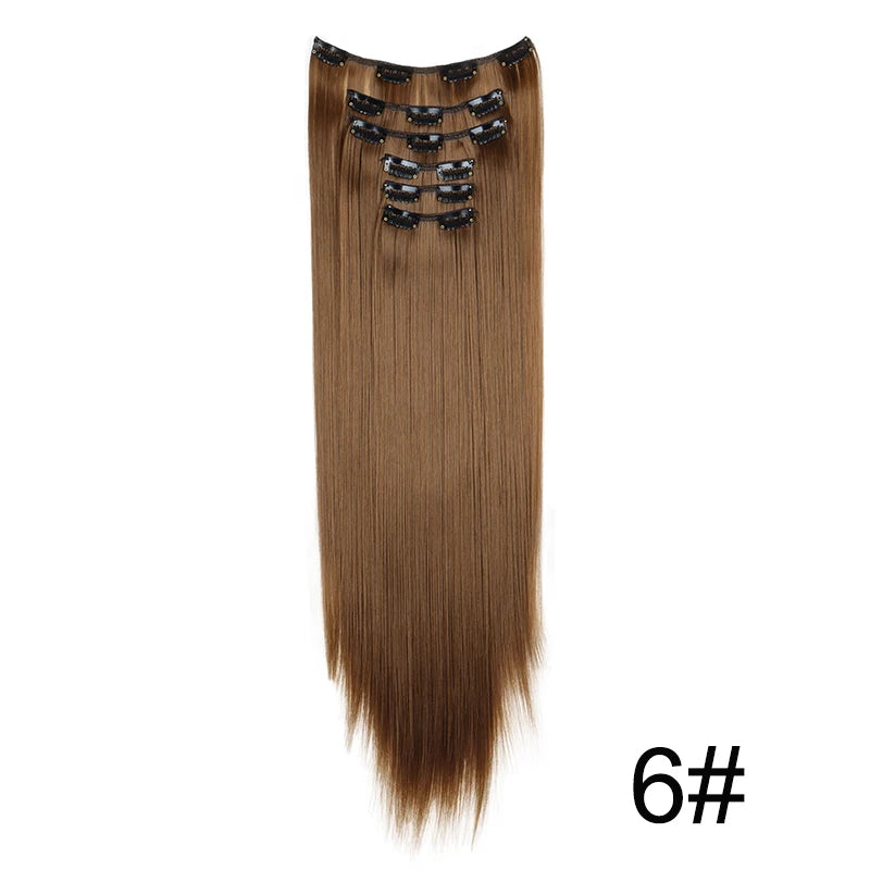 Aura Length 24-Inch Straight Clip-In Collection