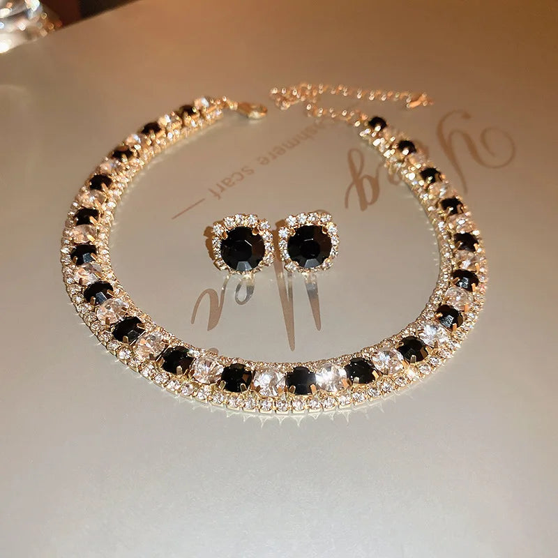 The "After-Hours" Glitz Set – Trendy Rhinestone Jewelry for Party & Daily Chic