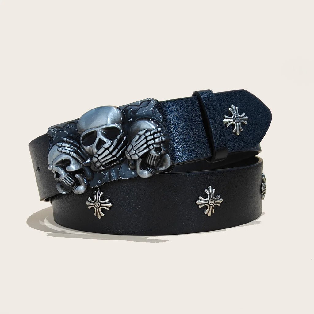 Gothic Punk Cross Hardware Belt – Premium women Fashion Accessory for Alternative Style