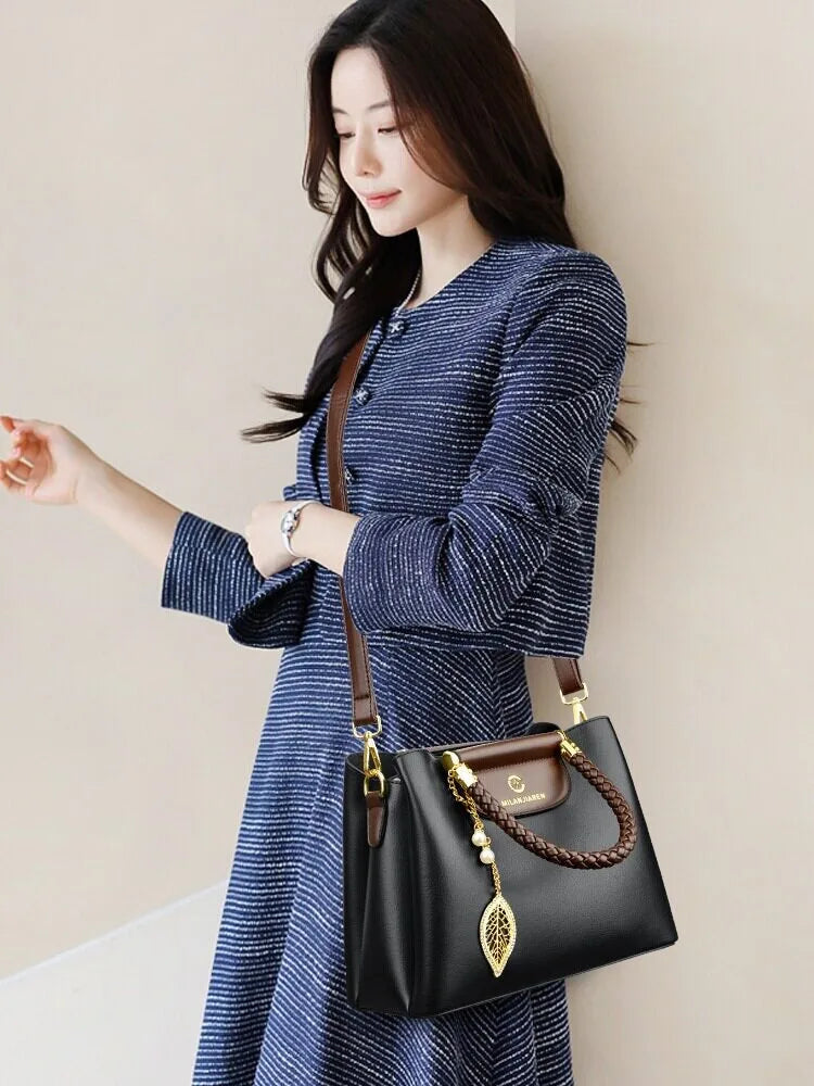 The Daily Luxe Satchel – Versatile & Durable Real Leather Carry-All