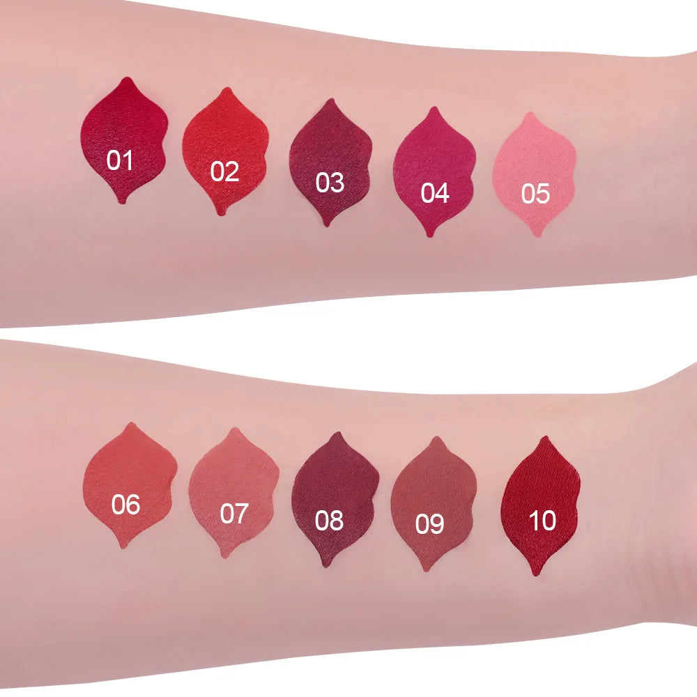 CmaaDu Signature Matte Collection – 10-Piece Long-Lasting Lipstick Set