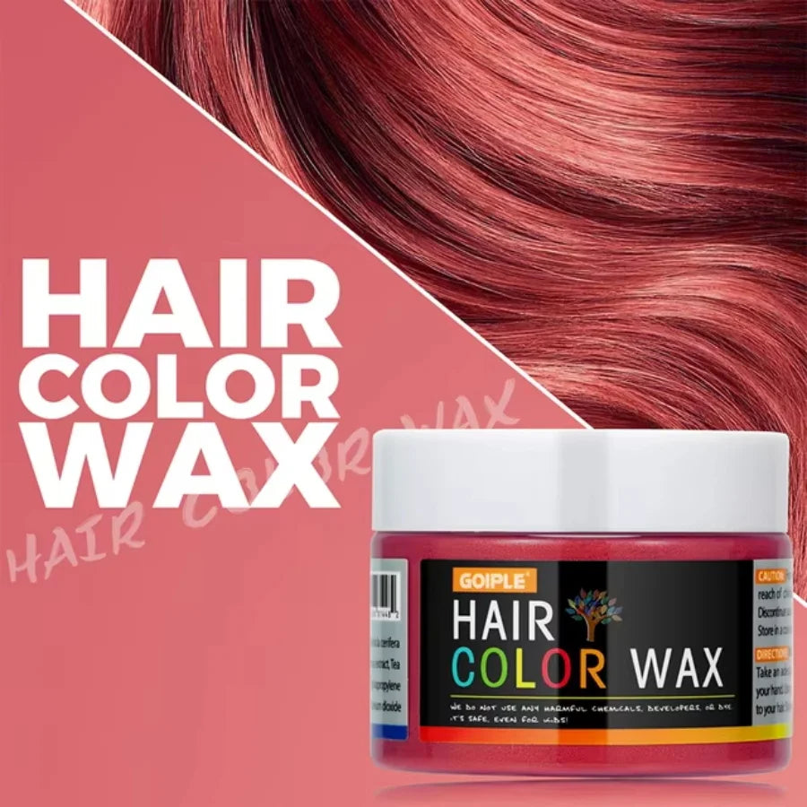 Temporary Hair Color Wax Mud – Easy Wash One-Time Coloring Cream for Hair, Beards, and Eyebrows, Instant Matte Hairstyle Styling Clay for Parties and Cosplay