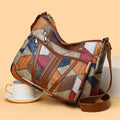The Retro Artisan Tote – Patchwork Leather-Look Shoulder Bag