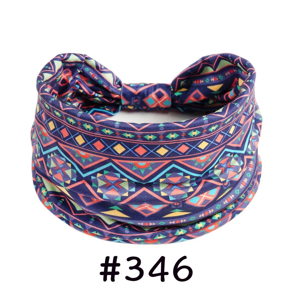 Bohemian Knotted Headbands for Women – Soft Cotton-Blend No-Slip Elastic Hair Accessories