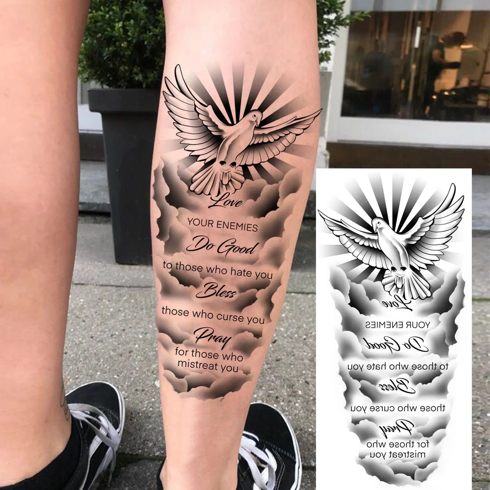 Premium Waterproof Realistic Tattoo Sticker – Majestic Lion & Tiger Designs for Arm & Leg