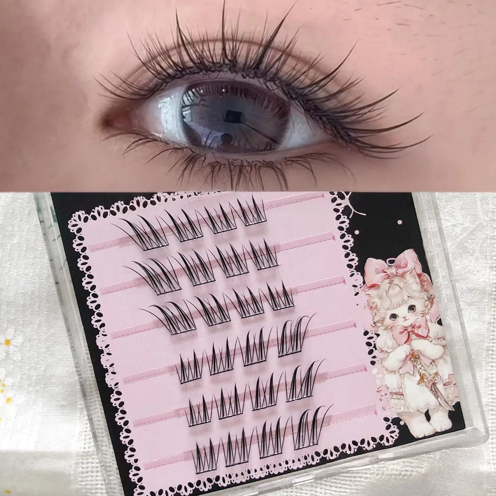 The Master Collection: 6/10/20 Row Silk Fiber Lashes – Easy-Apply Glue-Free Extensions