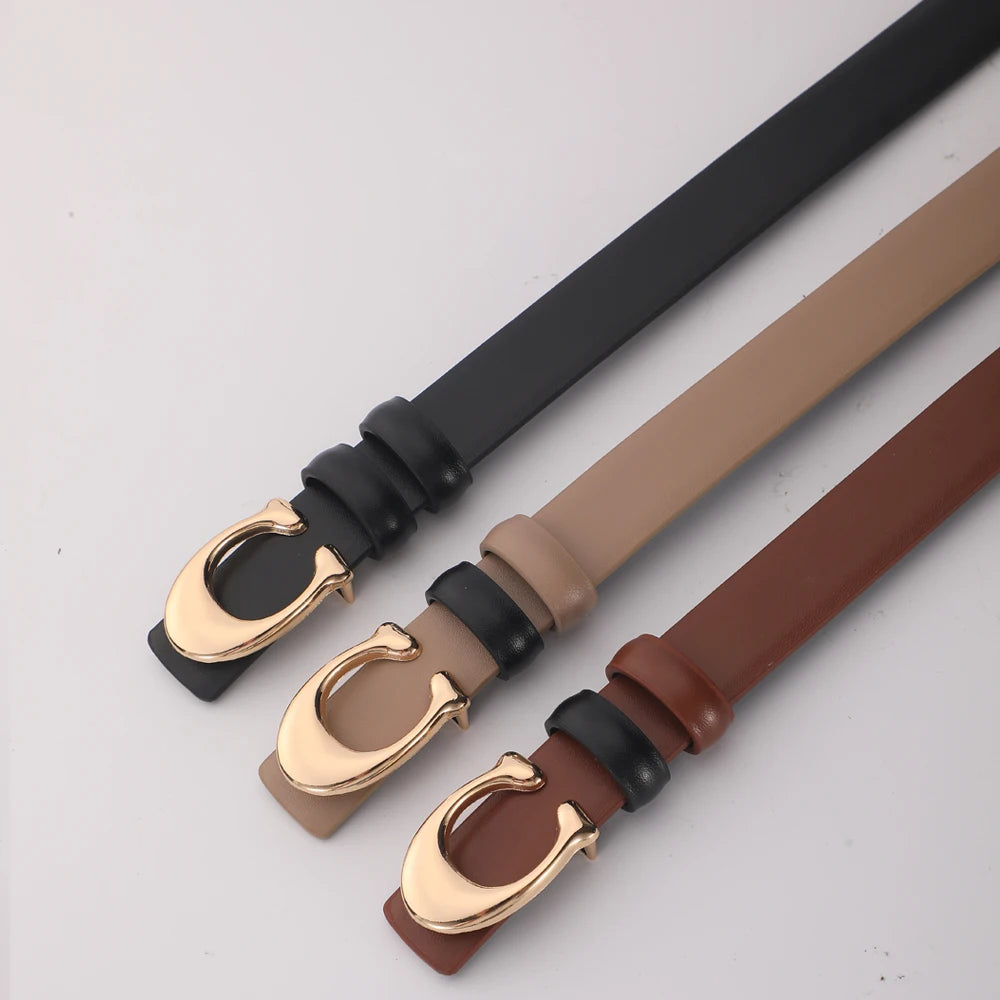 High-quality Fashionable Belt C-shaped Buckle  Double-sided Gift For lady's Using Belt