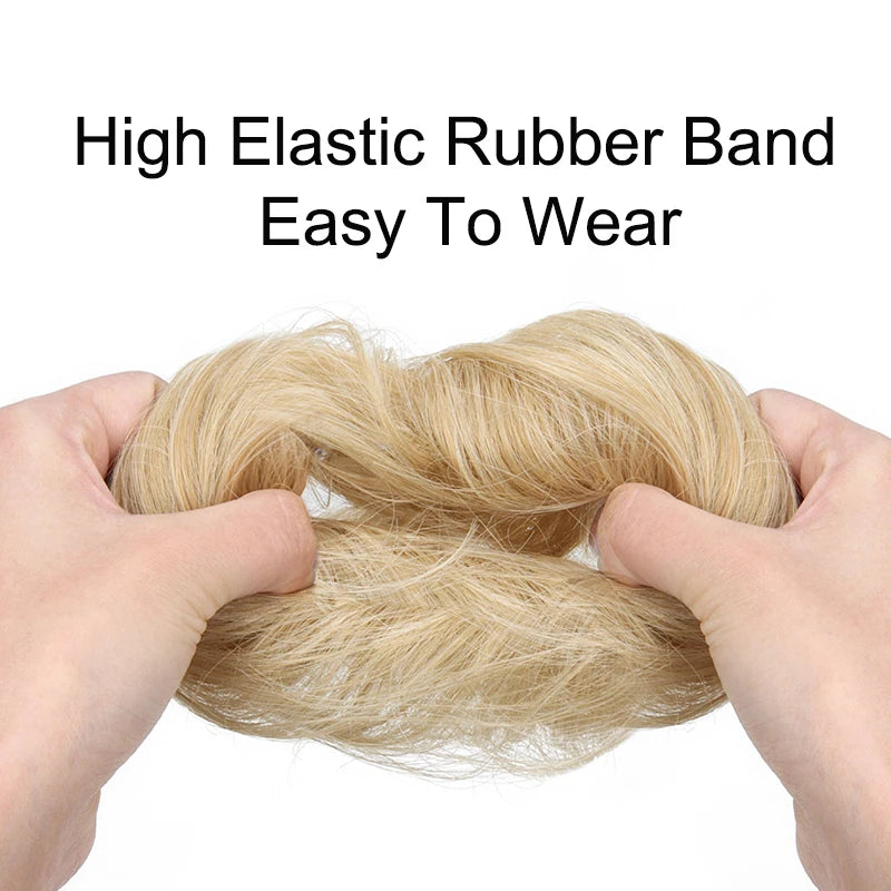 synthetic messy donut hair bun extension is the ultimate "lazy day" fashion hack