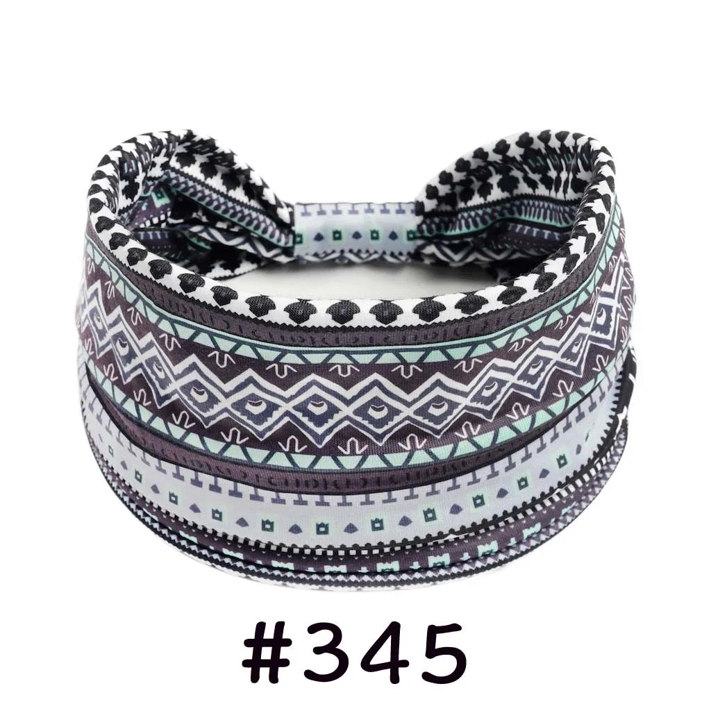 Bohemian Knotted Headbands for Women – Soft Cotton-Blend No-Slip Elastic Hair Accessories