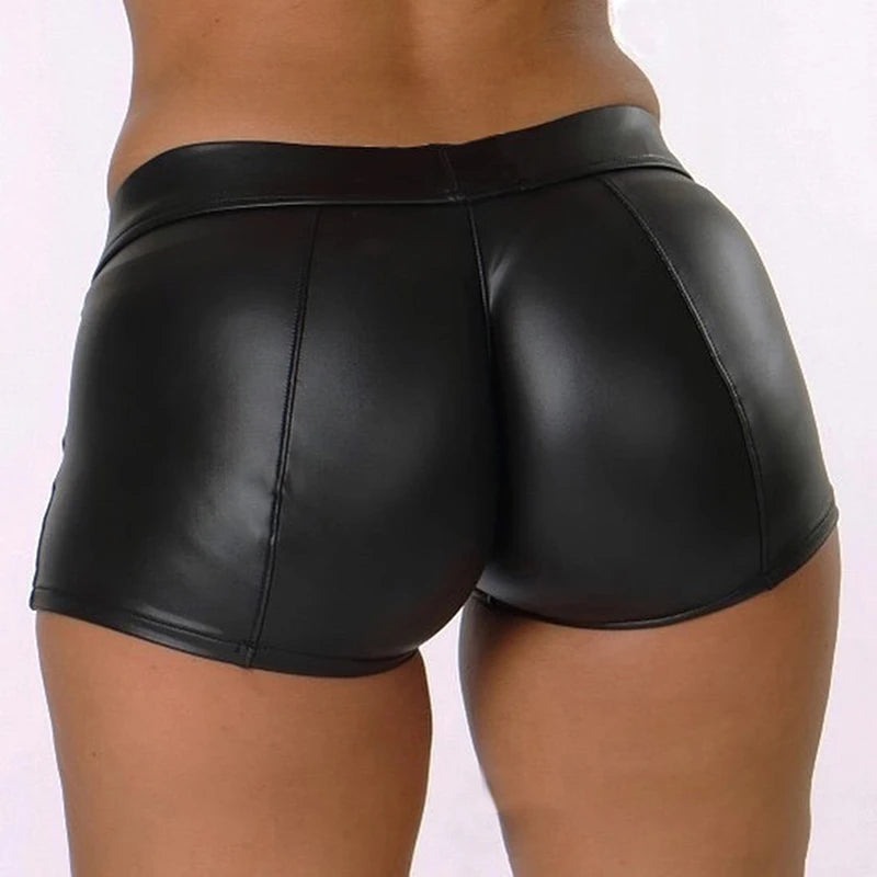 Sleek & Sassy High-Waisted Faux Leather Mini Shorts
