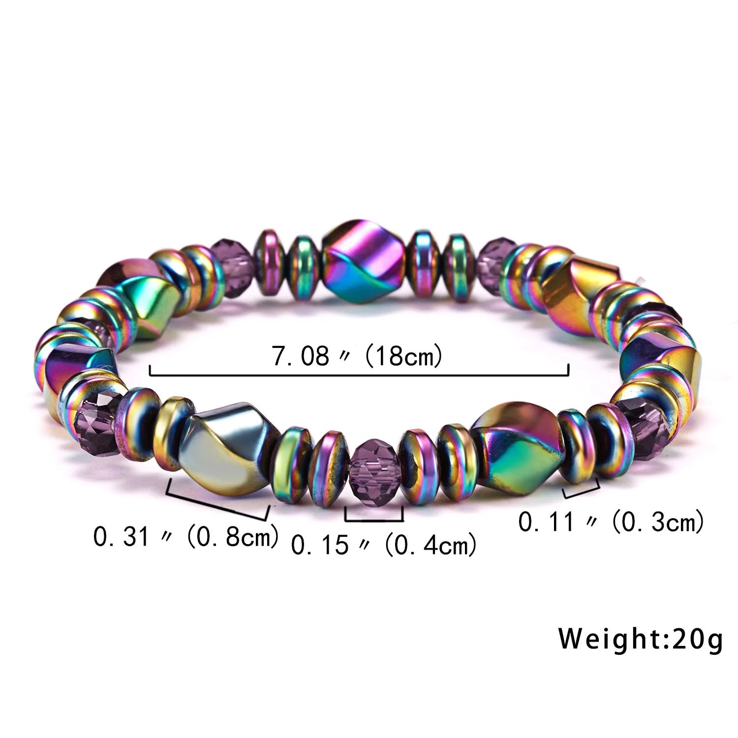 Colored Magnetic Energy Bracelet FOR Health Care Therapy Slim The Body Irregular Natural Stone