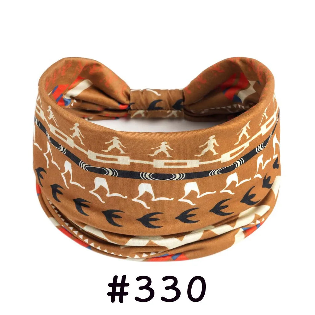 Bohemian Knotted Headbands for Women – Soft Cotton-Blend No-Slip Elastic Hair Accessories