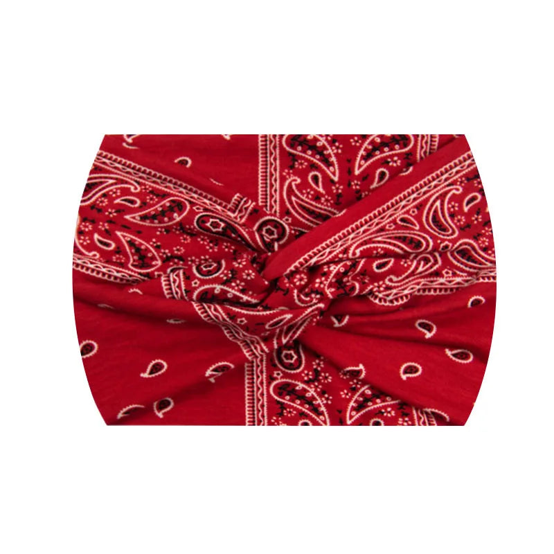 Extra-Wide 18cm Bohemian Headband – Stretchy Printed Turban Wrap for Fitness & Everyday Style