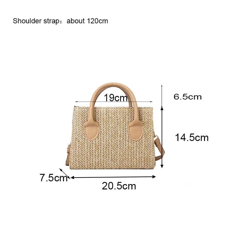 Japanese-Style Floral Woven Crossbody: The Perfect Fresh Summer Handbag