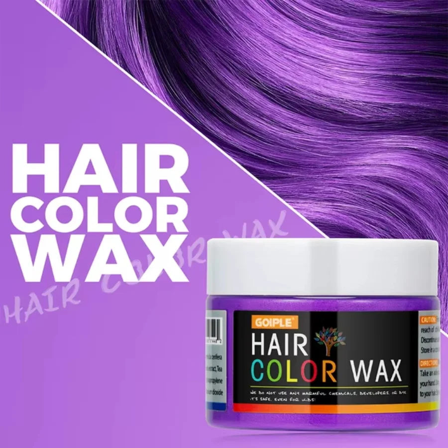 Temporary Hair Color Wax Mud – Easy Wash One-Time Coloring Cream for Hair, Beards, and Eyebrows, Instant Matte Hairstyle Styling Clay for Parties and Cosplay