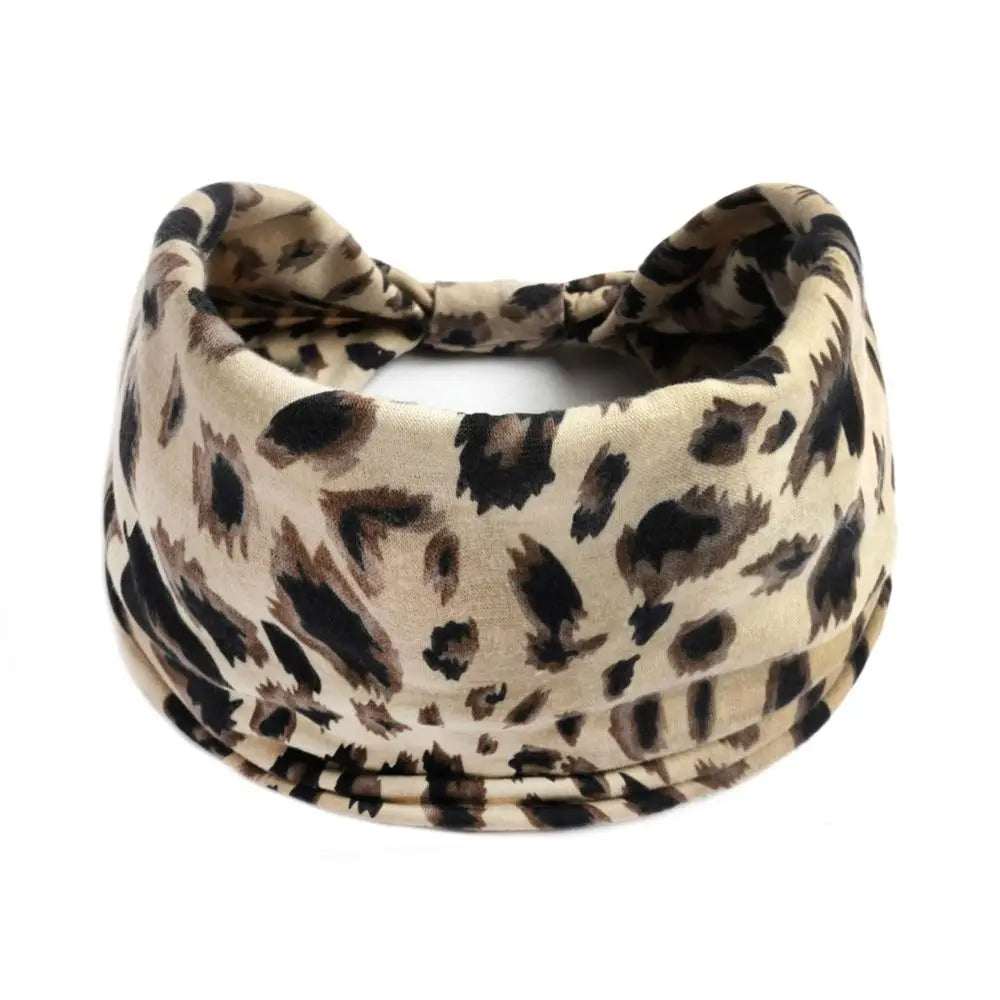 Vintage Bohemian Wide Headband – Elastic Knot Turban Hair Wrap for Effortless Style