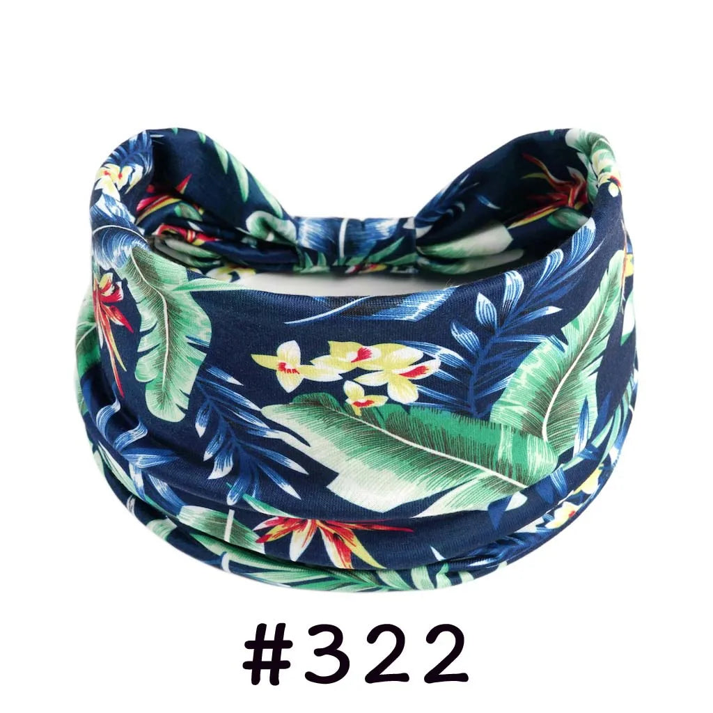 Bohemian Knotted Headbands for Women – Soft Cotton-Blend No-Slip Elastic Hair Accessories