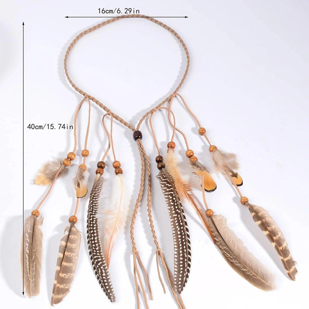 The Wanderer’s Feather Headband: Vintage-Inspired Boho Hair Accessory for Effortless Festival Style
