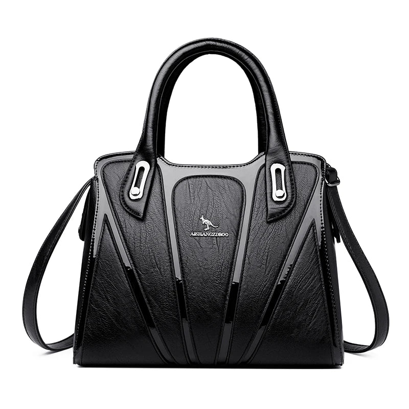 The Tri-Compartment Executive Tote – Luxury Structured Shoulder Bag