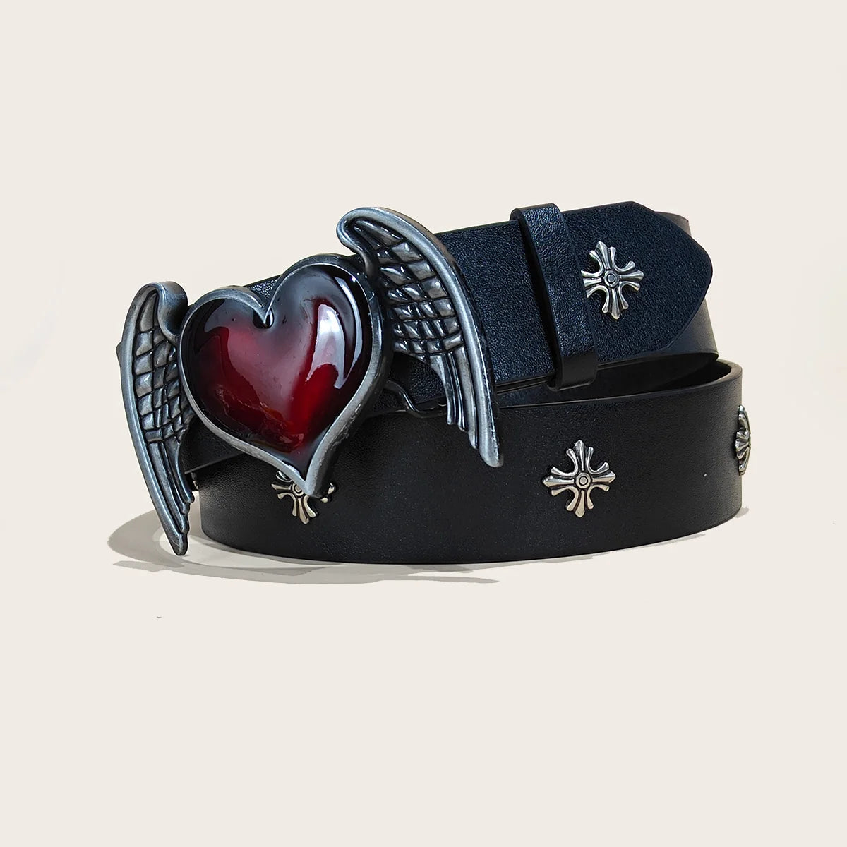 Gothic Punk Cross Hardware Belt – Premium women Fashion Accessory for Alternative Style