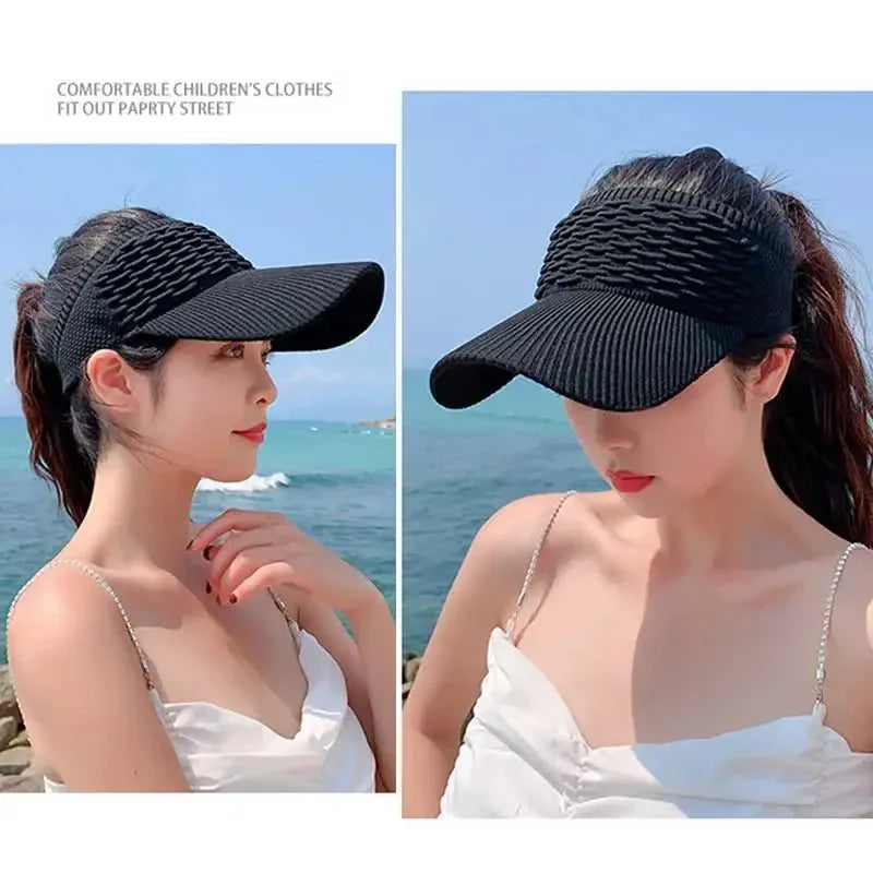 The Summer Glow Anti-UV Sport Visor | Chic Open-Top Protection