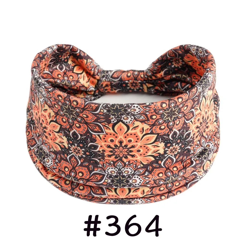 Bohemian Knotted Headbands for Women – Soft Cotton-Blend No-Slip Elastic Hair Accessories