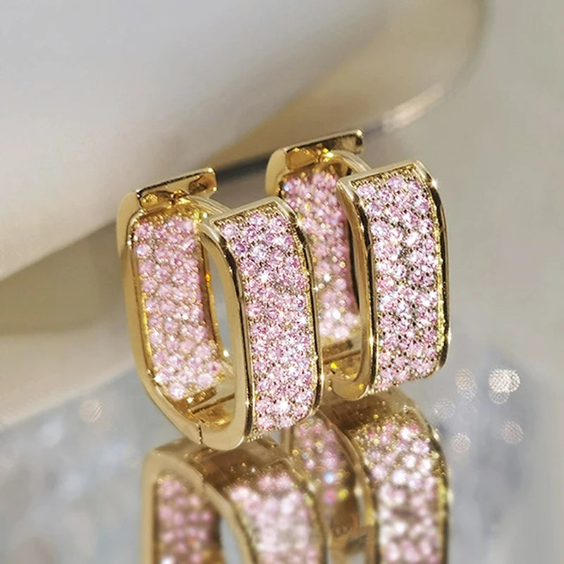 The Luxury Choice: Midnight Eclipse Rectangular Hoops