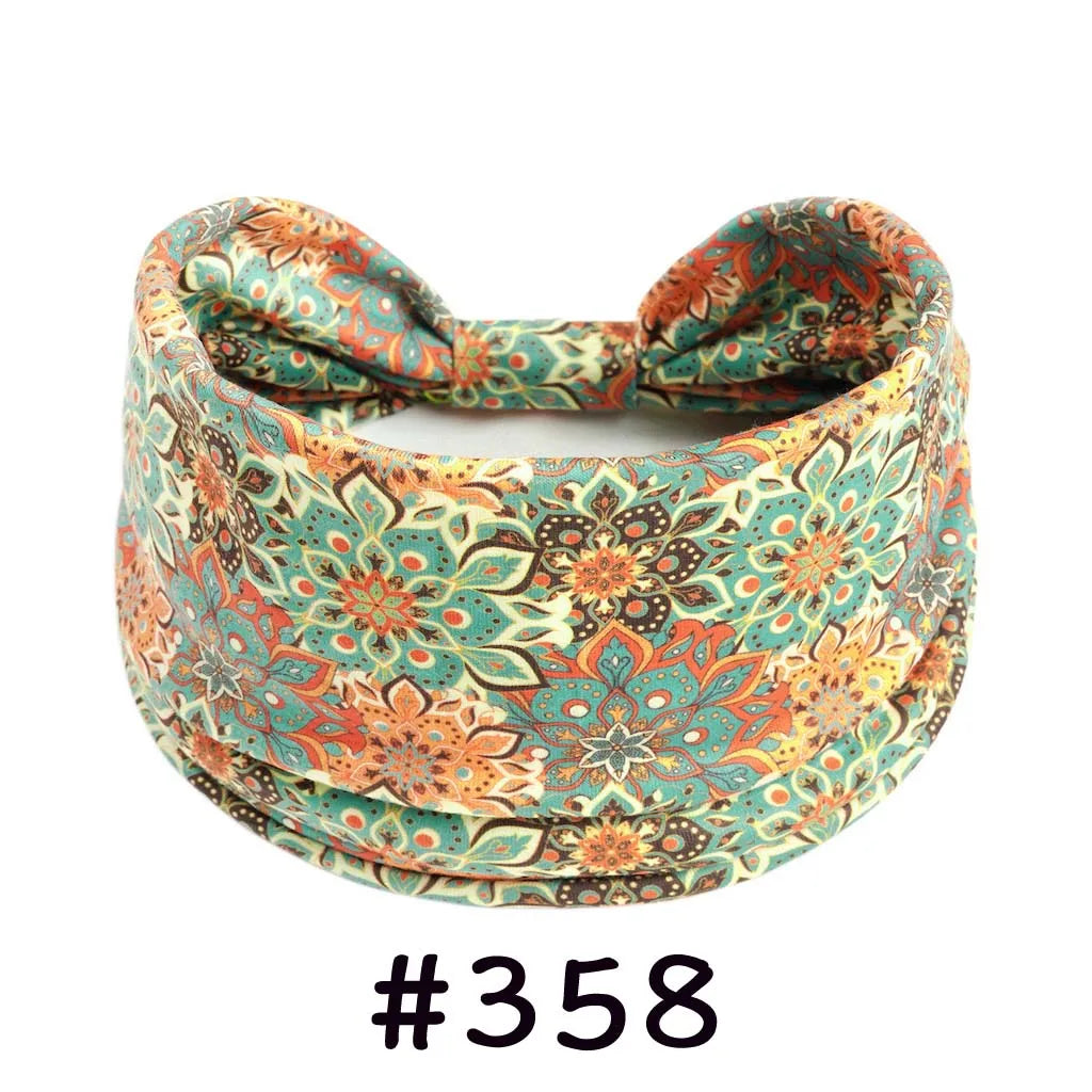 Bohemian Knotted Headbands for Women – Soft Cotton-Blend No-Slip Elastic Hair Accessories