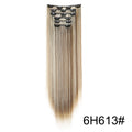 6Pieces/Set Luxe Length Transformation Kit – 24-Inch Silky Straight Synthetic Extensions