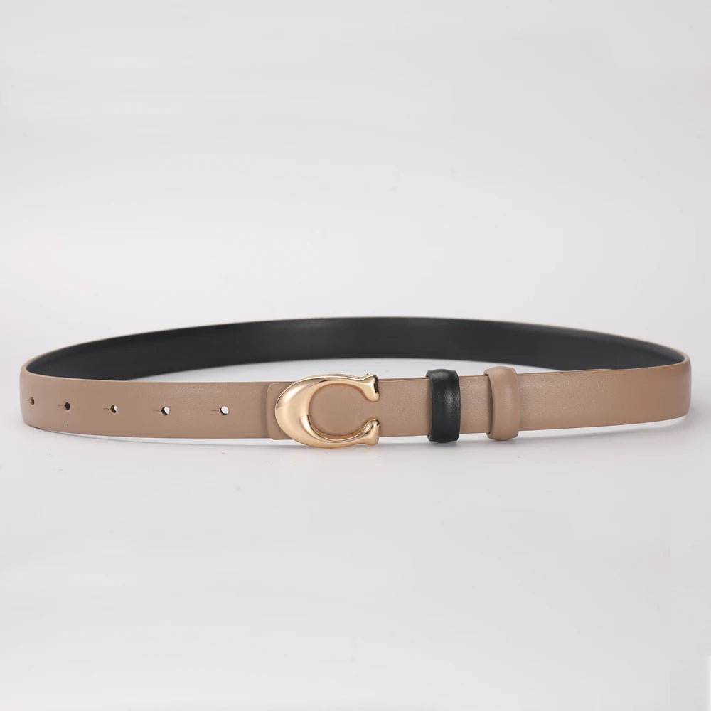 High-quality Fashionable Belt C-shaped Buckle  Double-sided Gift For lady's Using Belt