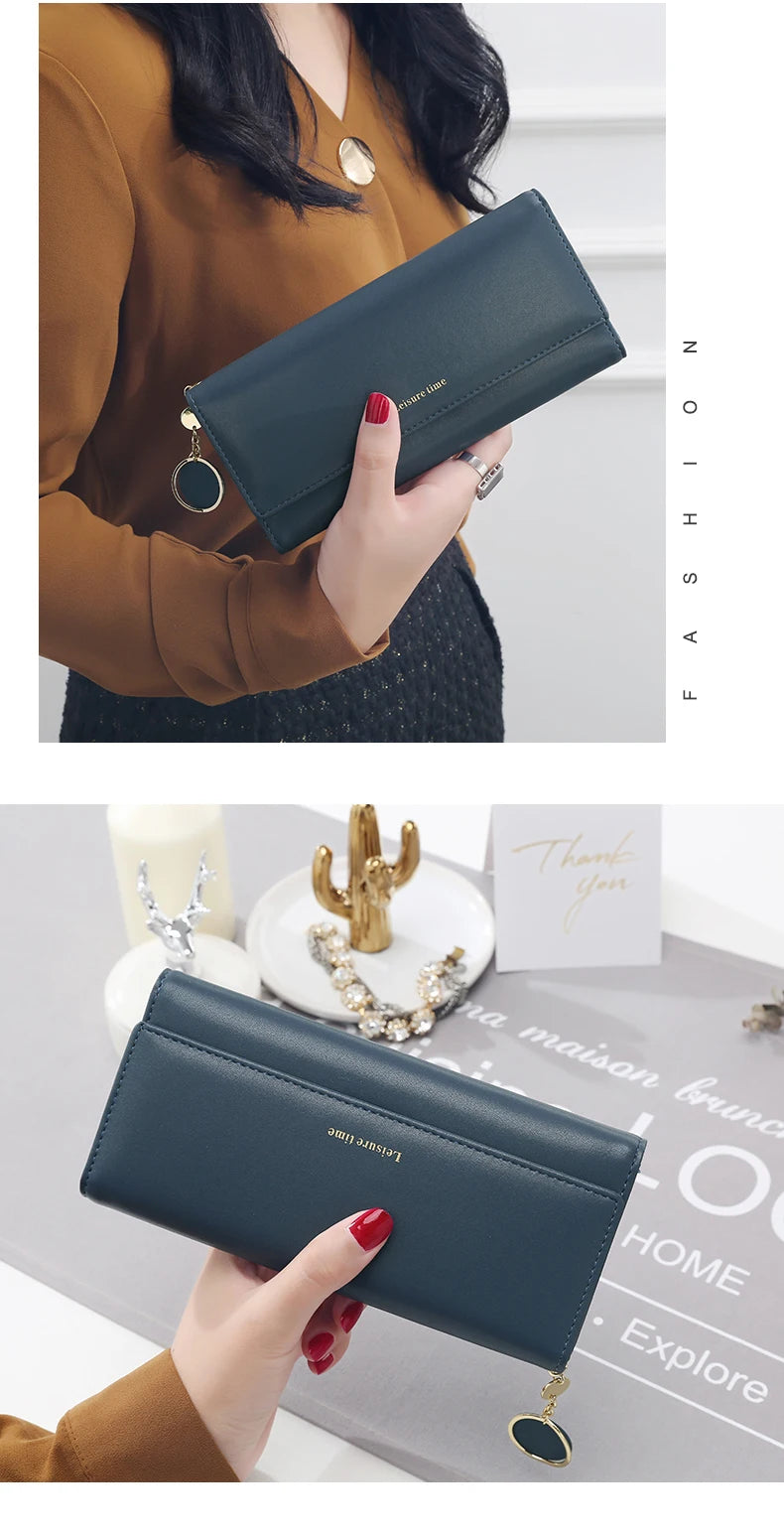 The Ultimate Daily Organizer – Spacious Trifold Long Wallet & Card Holder