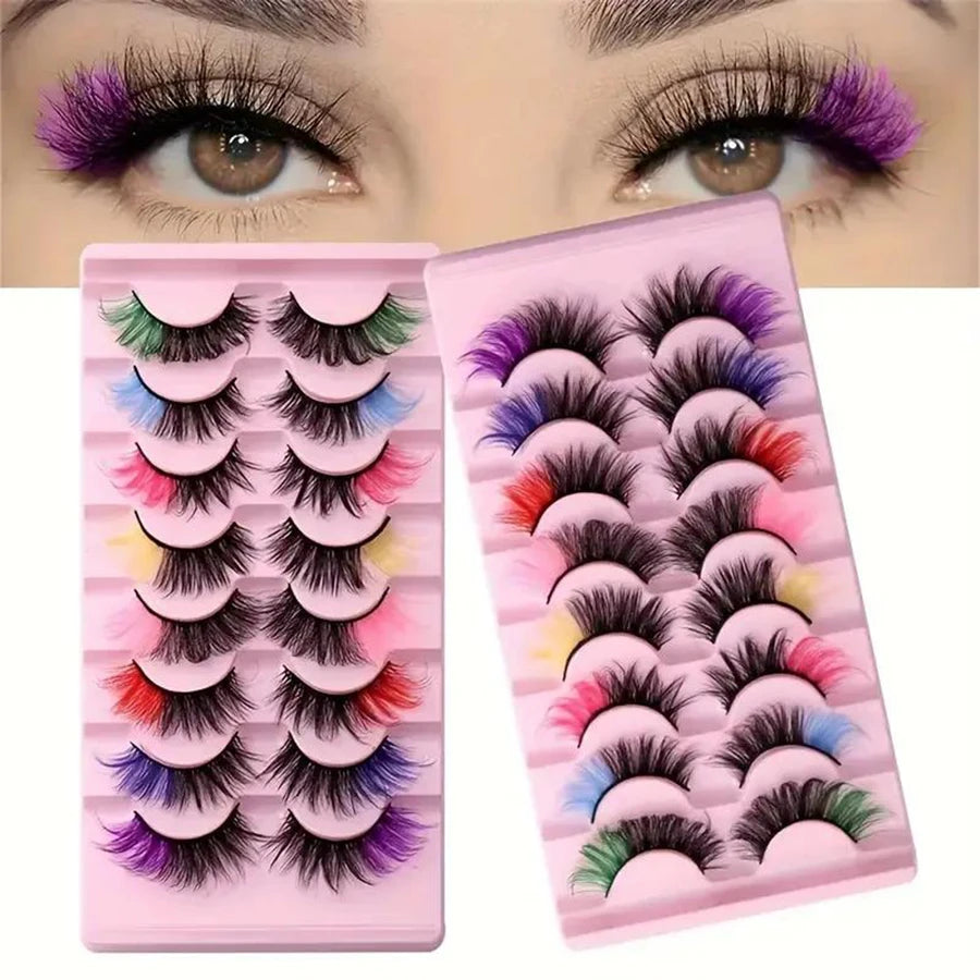 Kaleidoscope Lash Collection: 8 Pairs of Lightweight, Bright & Fluffy Statement Lashes