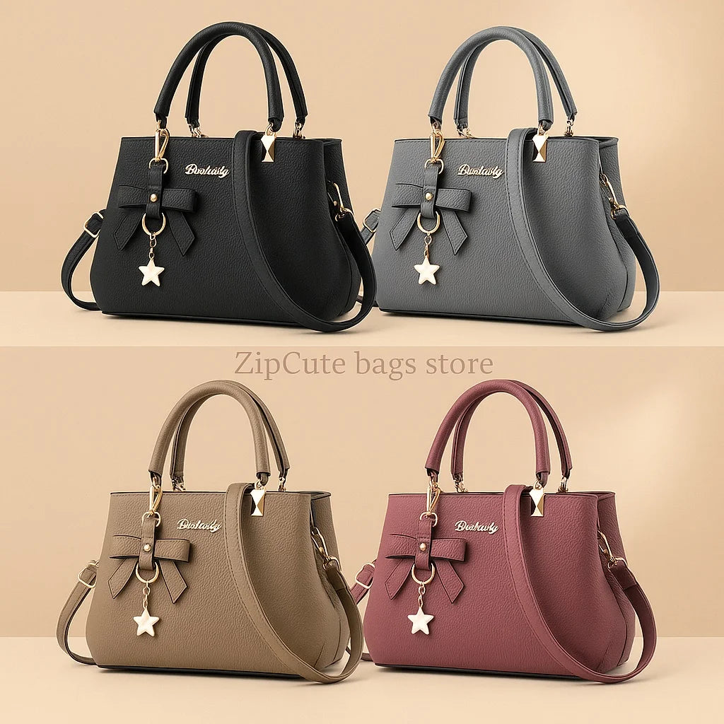 The Sweet Commuter – Korean-Style Bow Handbag & Messenger