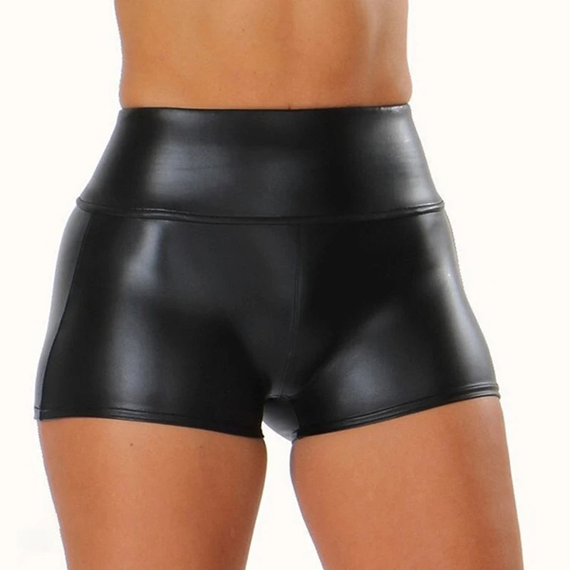 Sleek & Sassy High-Waisted Faux Leather Mini Shorts